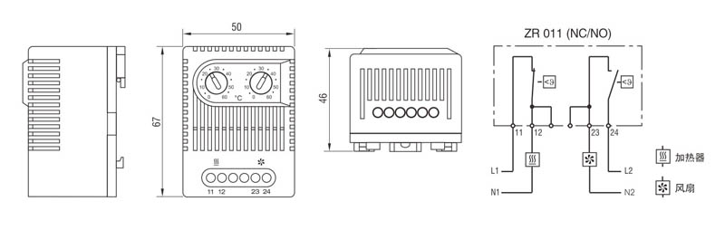 Dual Thermostat ZR 011 10